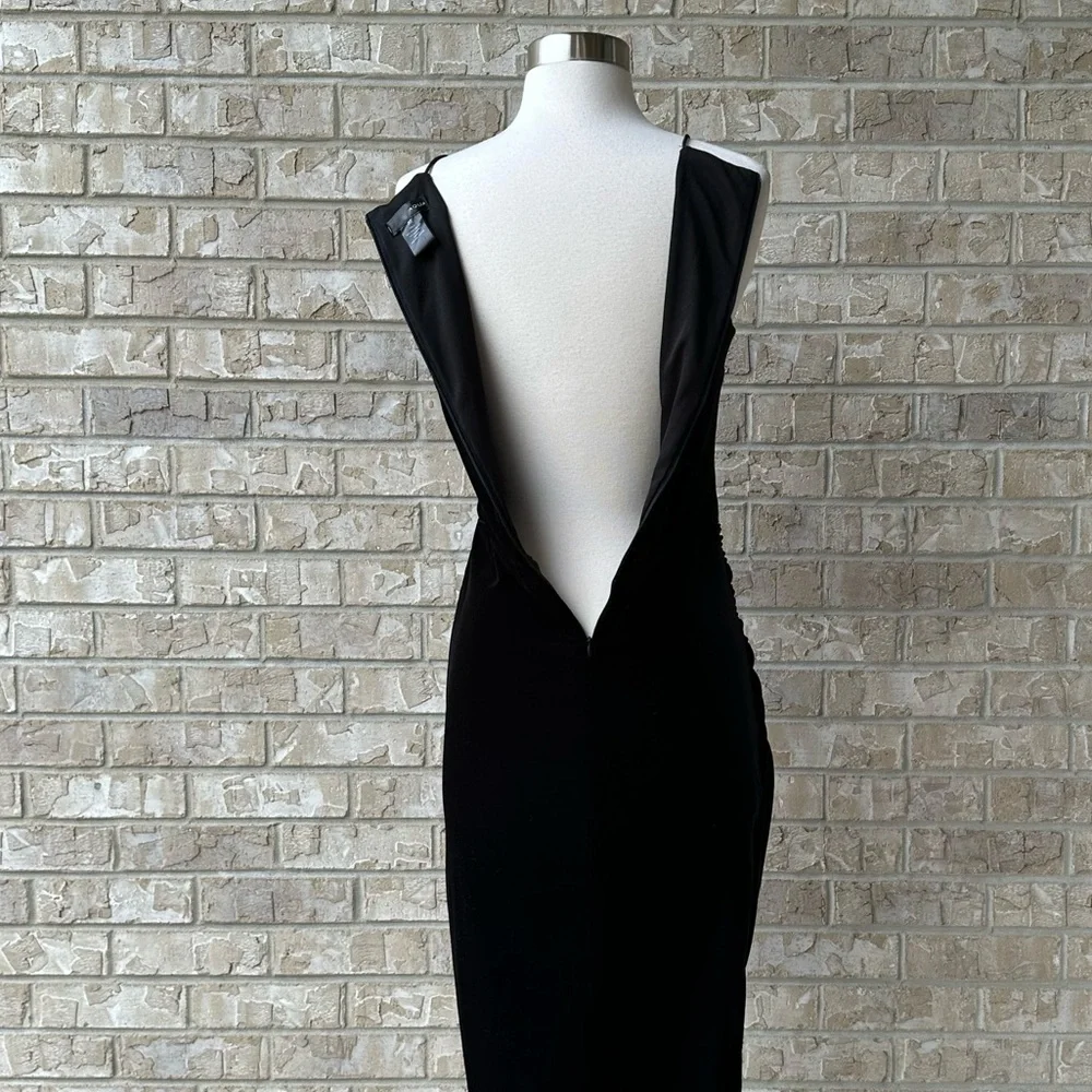 Aqua Long Velvet Dress Size M 🌸 - Picture 6 of 8